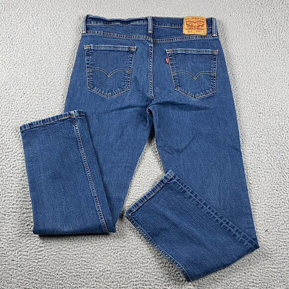 Levi's 514 Slim Straight Jeans Men's 34x32 Blue Medium Wash - Picture 1 of 9